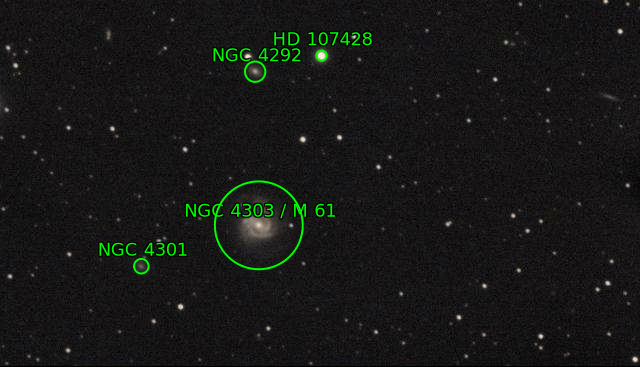 Messier 61 und weitere Galaxien